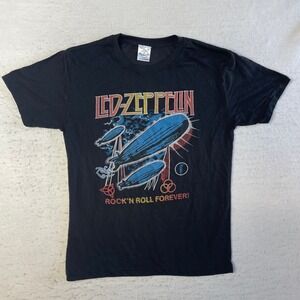 Delta Led Zeppelin T-Shirt Mens Small Black Rock‎ N Roll Forever Graphic Tee
